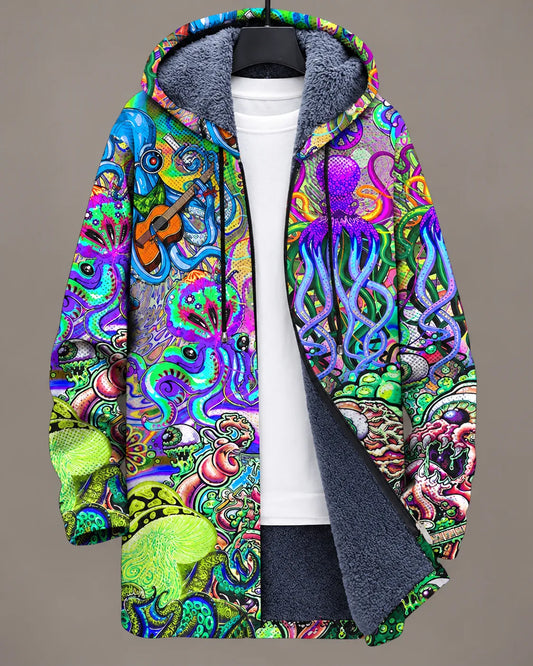 Marina | Whimsical Ocean Art Hooded Jacket