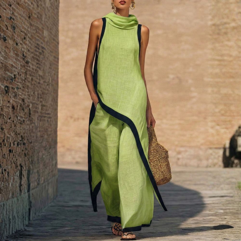 Susanna | Asymmetric linen set