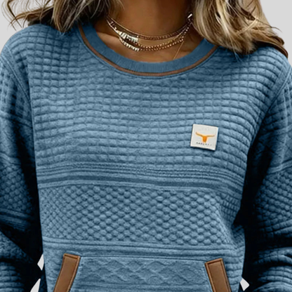 Etta | Textured Colourblock Sweatshirt