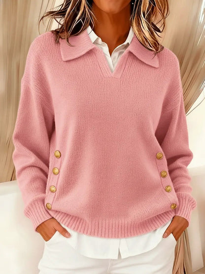 Imogen | Polo-collar jumper with buttons