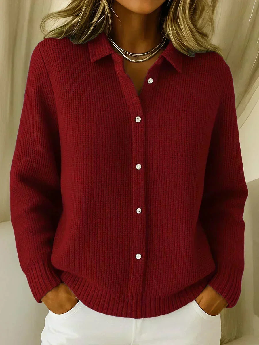Rachel | Textured cardigan with buttons