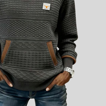Etta | Textured Colourblock Sweatshirt