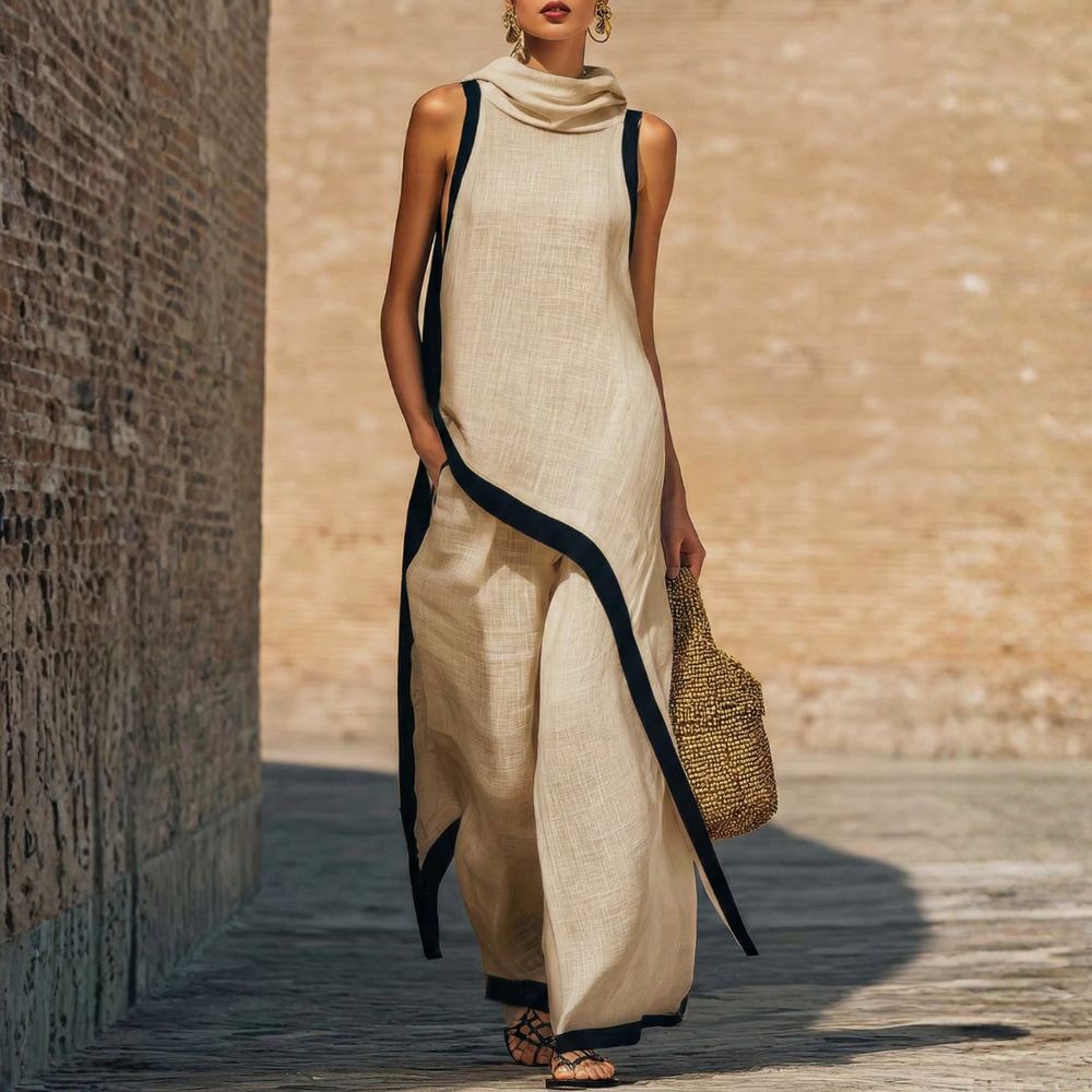 Susanna | Asymmetric linen set