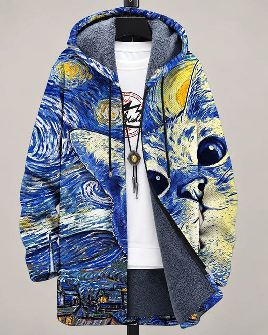 Eliana | Starry Cats Art Hooded Jacket
