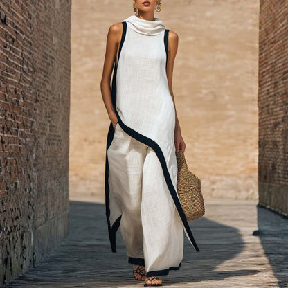Susanna | Asymmetric linen set