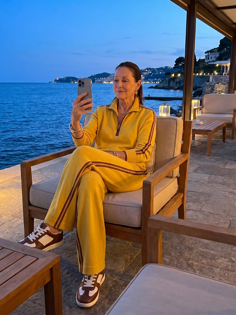 Damski zestaw bluza z zamkiem i spodnie z paskiem – Anna Marie