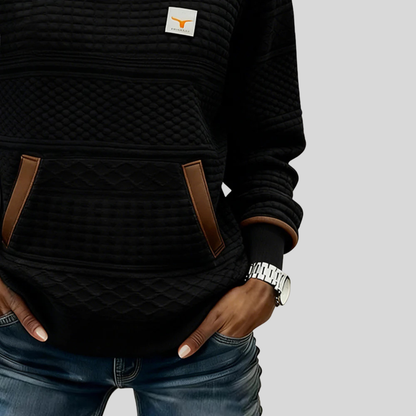 Etta | Textured Colourblock Sweatshirt
