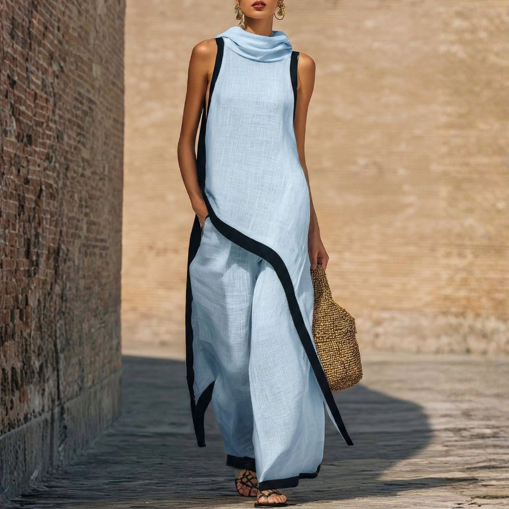 Susanna | Asymmetric linen set