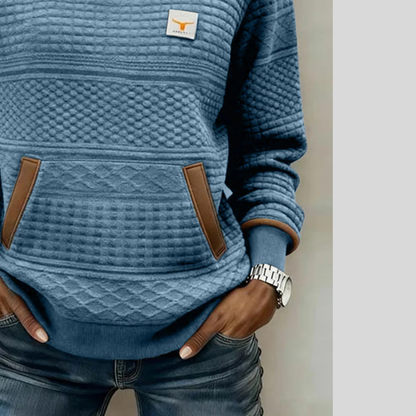 Etta | Textured Colourblock Sweatshirt