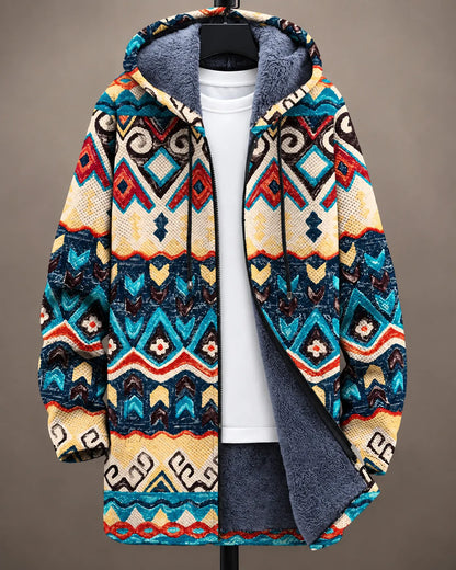 Celeste | Monochrome Speckled Hooded Jacket