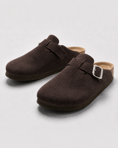 KASSEL™ | Zuecos de Ante con Plantilla Suave Premium