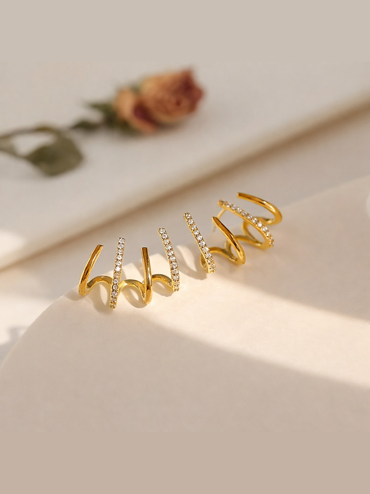 Zabby - Spiral Ear Cuff Earrings