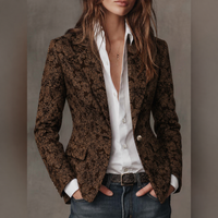 Paisley Jacquard Fitted Blazer