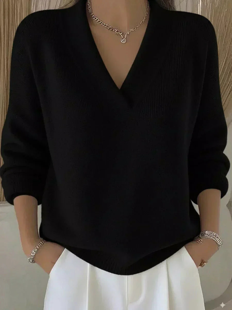 Viola | Soft V-neck jumper