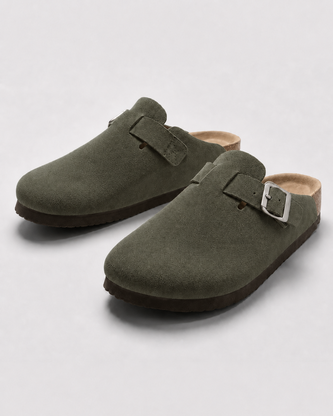 KASSEL™ | Zuecos de Ante con Plantilla Suave Premium