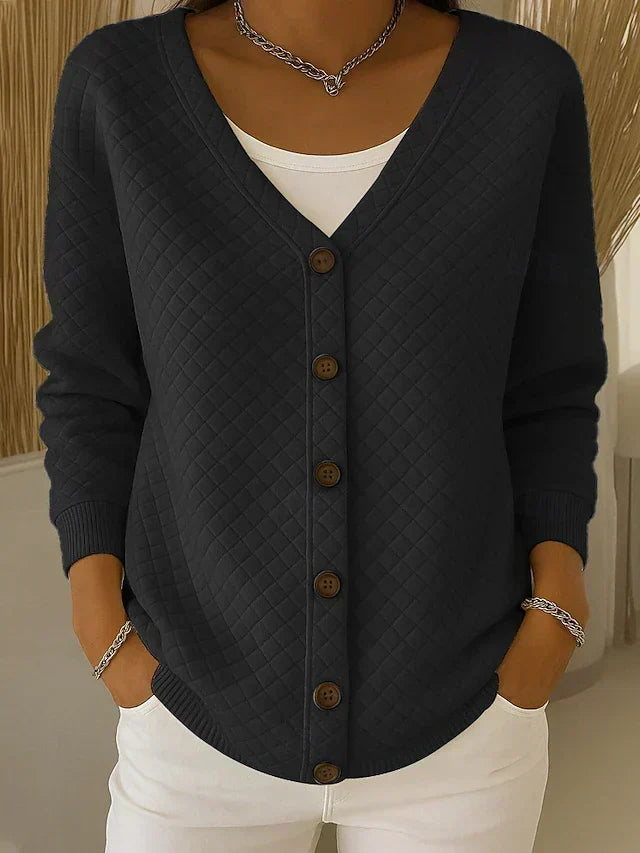 Eleanor | Quilted cardigan with buttons