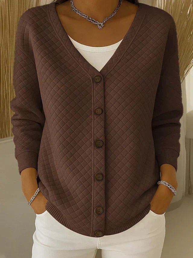 Eleanor | Quilted cardigan with buttons