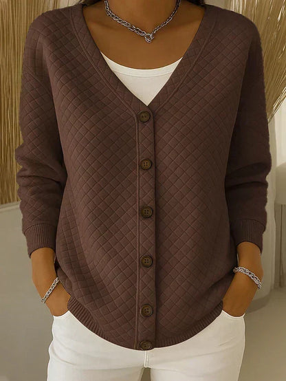 Eleanor | Quilted cardigan with buttons