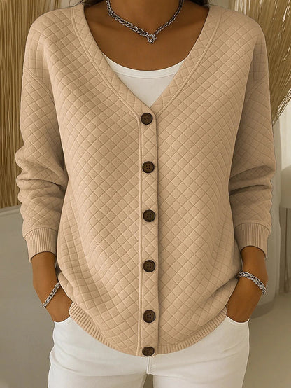 Eleanor | Quilted cardigan with buttons