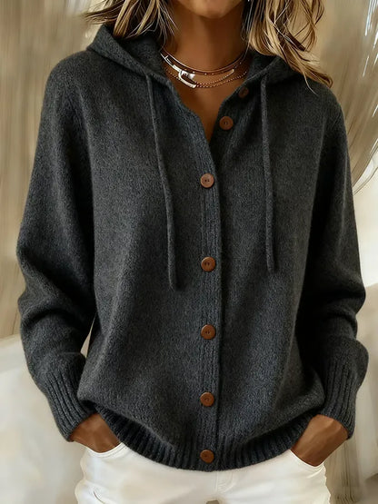 Betsy | Hooded cardigan with buttons