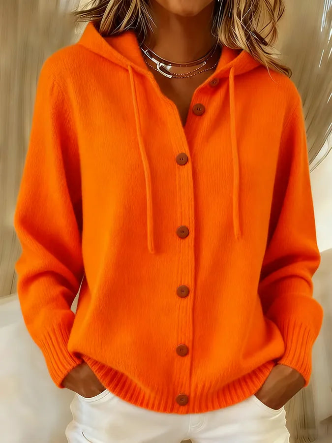 Betsy | Hooded cardigan with buttons