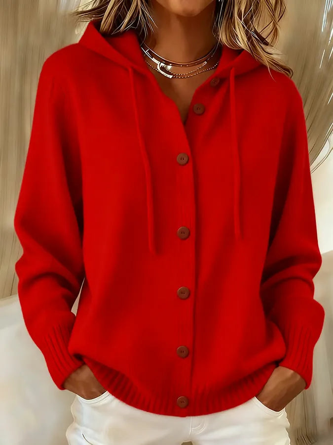 Betsy | Hooded cardigan with buttons