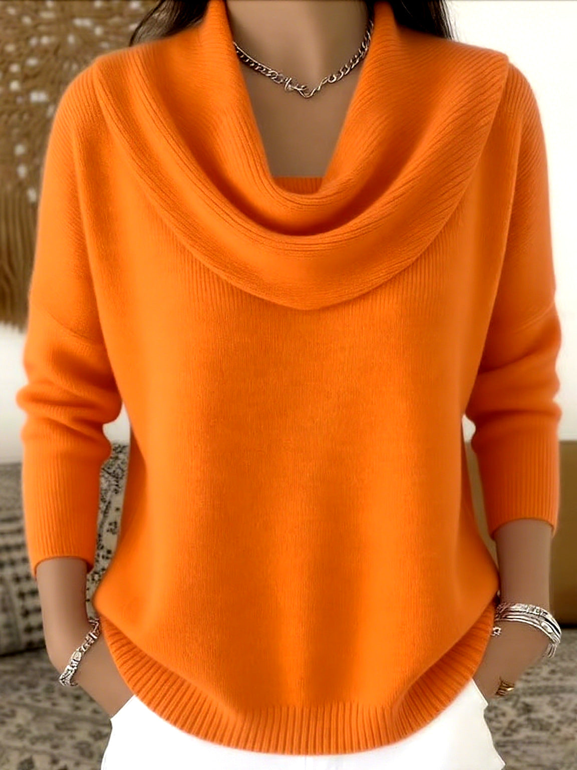 Juliet | Draped-neck jumper