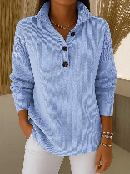 Amelia | V-neck polo jumper