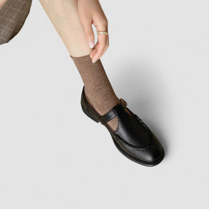 Tan - leather shoes