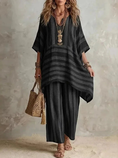 Rosie | Striped two-piece boho set