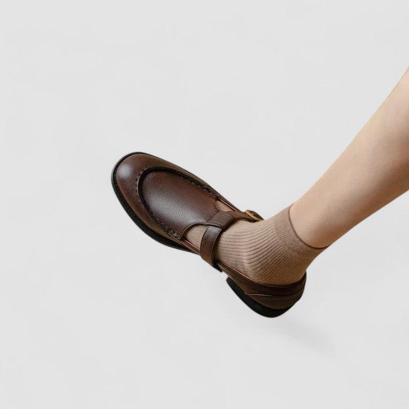 Tan - leather shoes