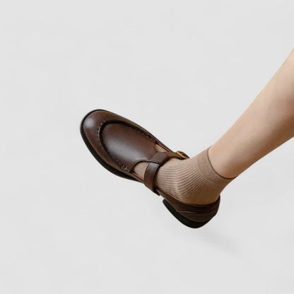 Tan - leather shoes