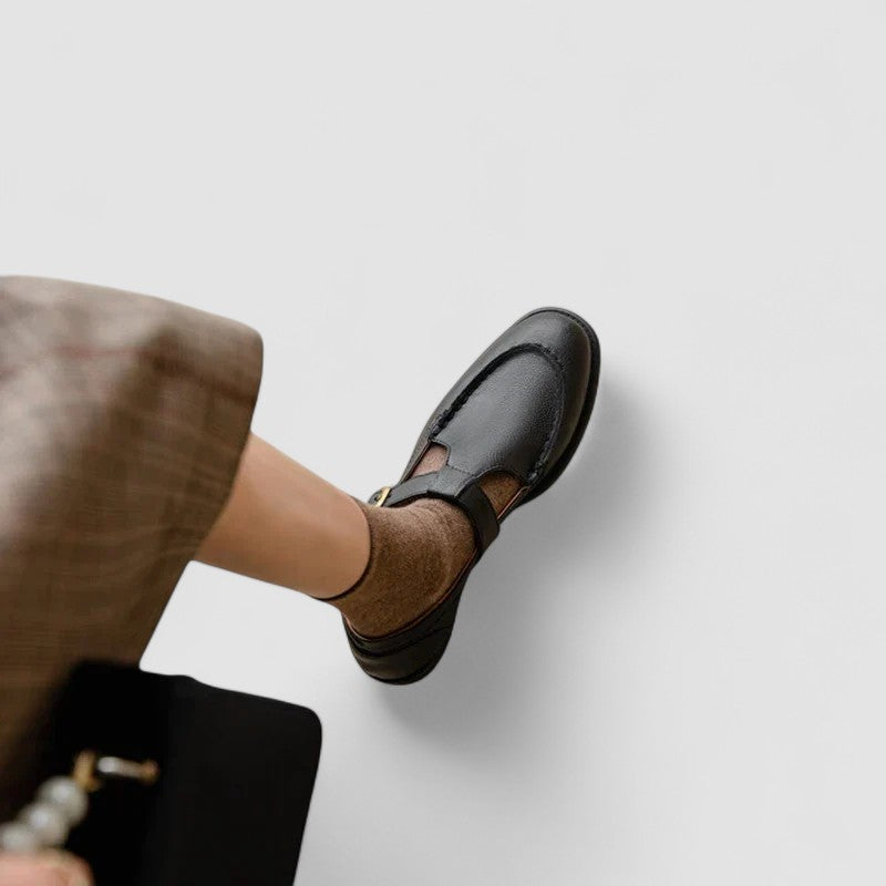 Tan - leather shoes