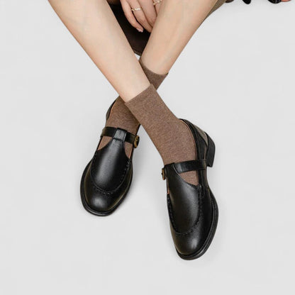 Tan - leather shoes