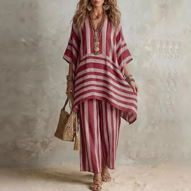 Rosie | Striped two-piece boho set
