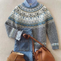 Tove | Pale Grey Nordic Jumper