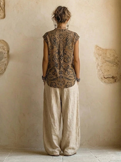 Blanche | Three-piece cotton and linen set