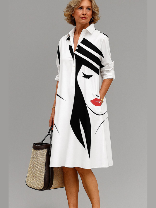 Damska wygodna sukienka midi – Anna Marie