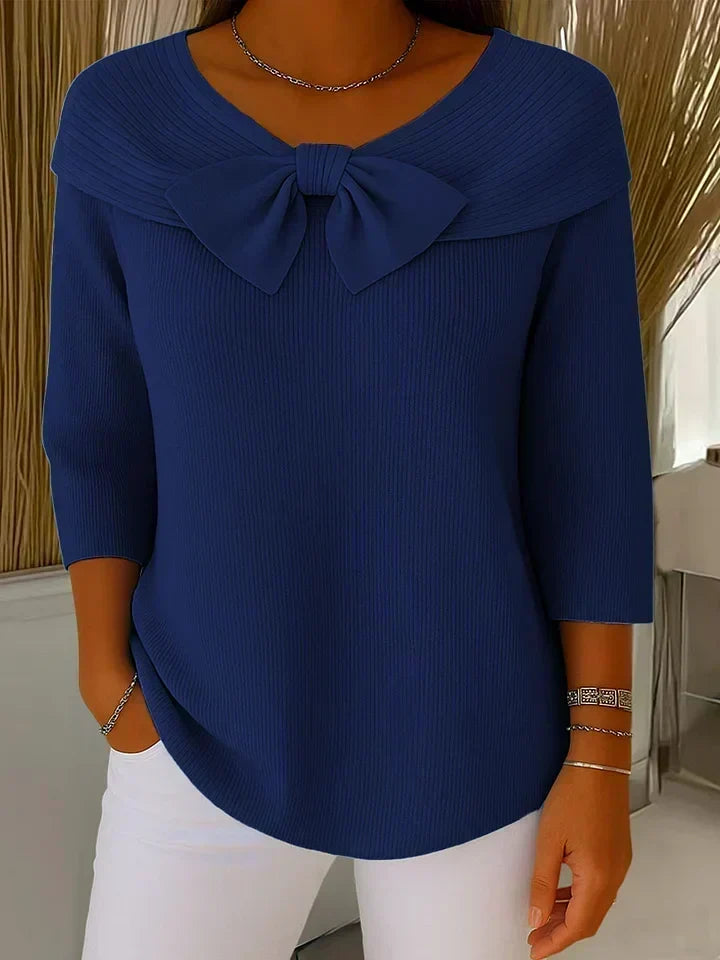 Primrose | Round-neck jumper with a bow