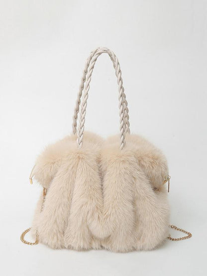 Charlotte - Versatile Plush Velvet Shoulder Tote Bag