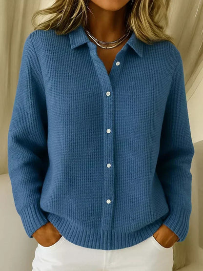 Rachel | Textured cardigan with buttons