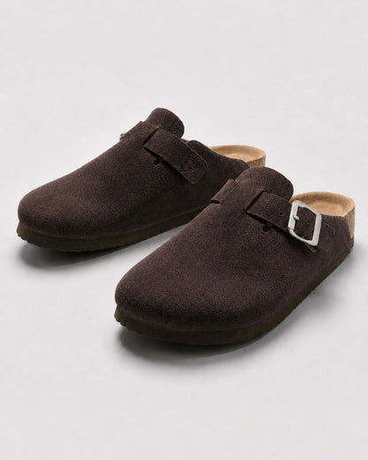 KASSEL™ | Zuecos de Ante con Plantilla Suave Premium