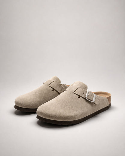 KASSEL™ | Zuecos de Ante con Plantilla Suave Premium