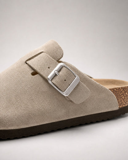 KASSEL™ | Zuecos de Ante con Plantilla Suave Premium
