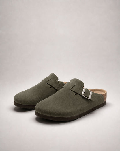 KASSEL™ | Zuecos de Ante con Plantilla Suave Premium