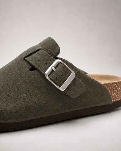 KASSEL™ | Zuecos de Ante con Plantilla Suave Premium