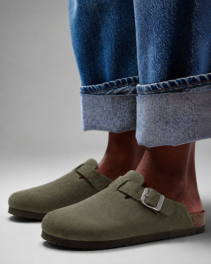 KASSEL™ | Zuecos de Ante con Plantilla Suave Premium