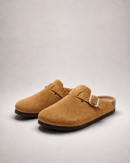 KASSEL™ | Zuecos de Ante con Plantilla Suave Premium