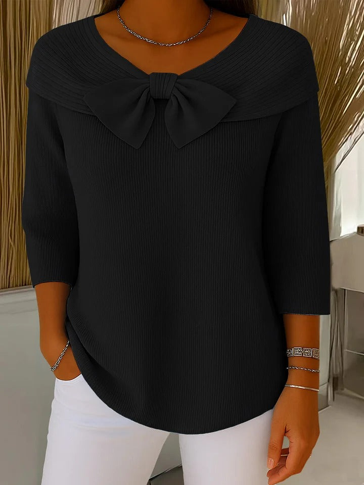 Primrose | Round-neck jumper with a bow