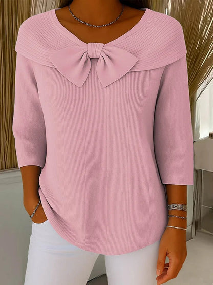 Primrose | Round-neck jumper with a bow